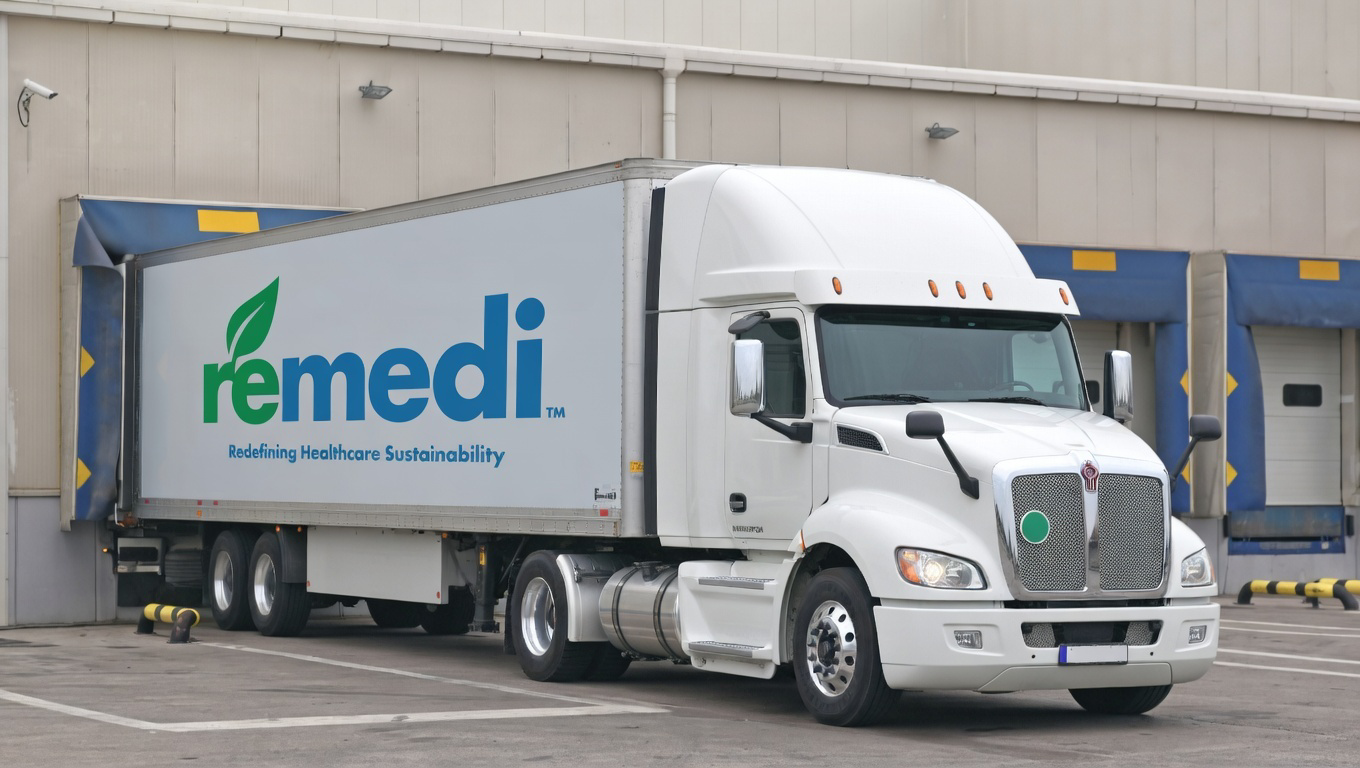 remedi medical waste collection truck