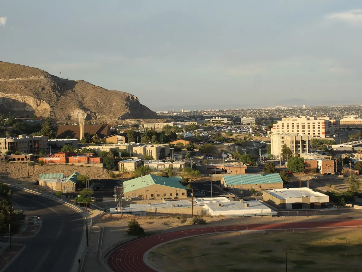 El Paso, Texas cityscape with mountains in the background