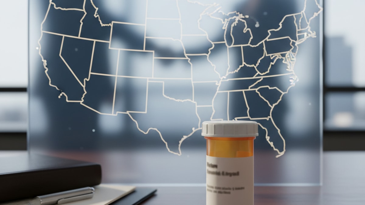 Blog Post: can you fill a controlled substance prescription out-of-state - Professional illustration